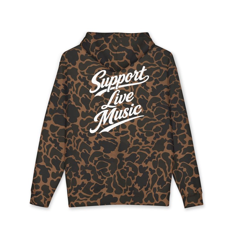 Support Live Music Light Text Hoodie
